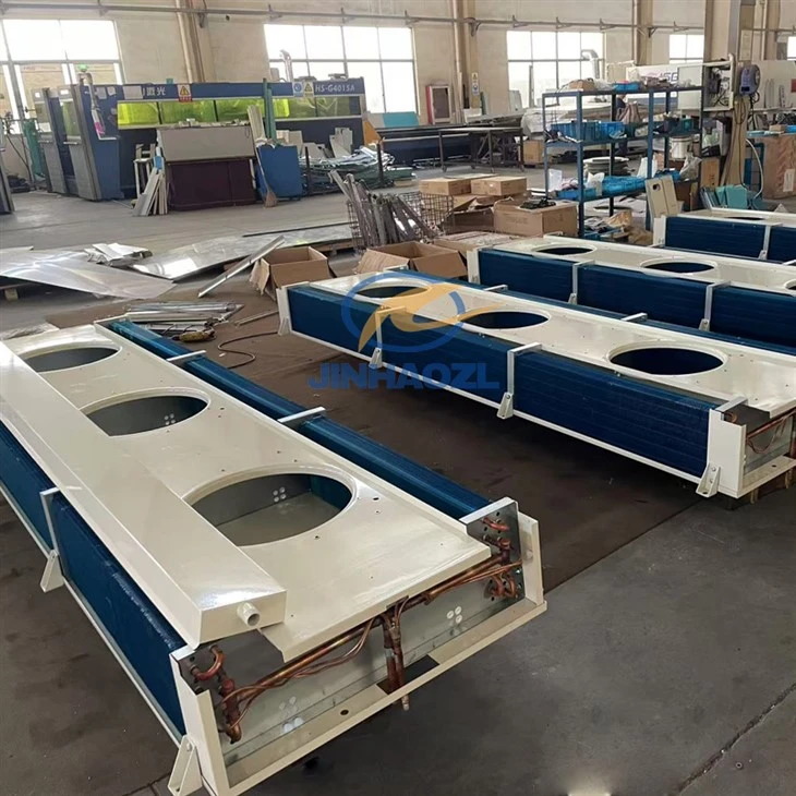 Dual Discharge Air Cooler With Fan Guard | Ceiling Mounted Double Side Blowing Evaporator For Cold Storage factory